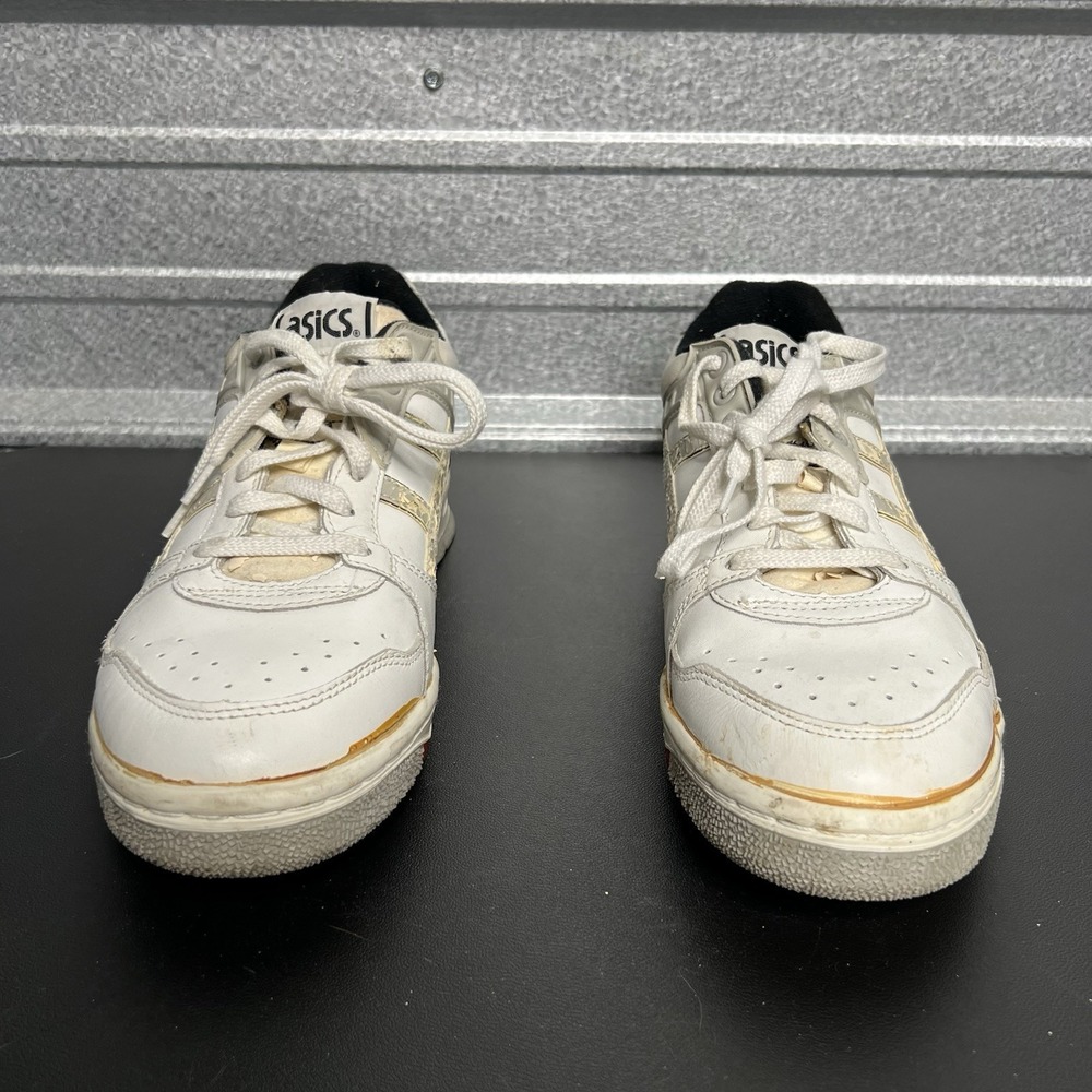 Vintage 90s Asics Mens 9.5 Gel Rage Lo Leather Sneakers Shoes White AS IS Taiwan - Picture 3 of 13
